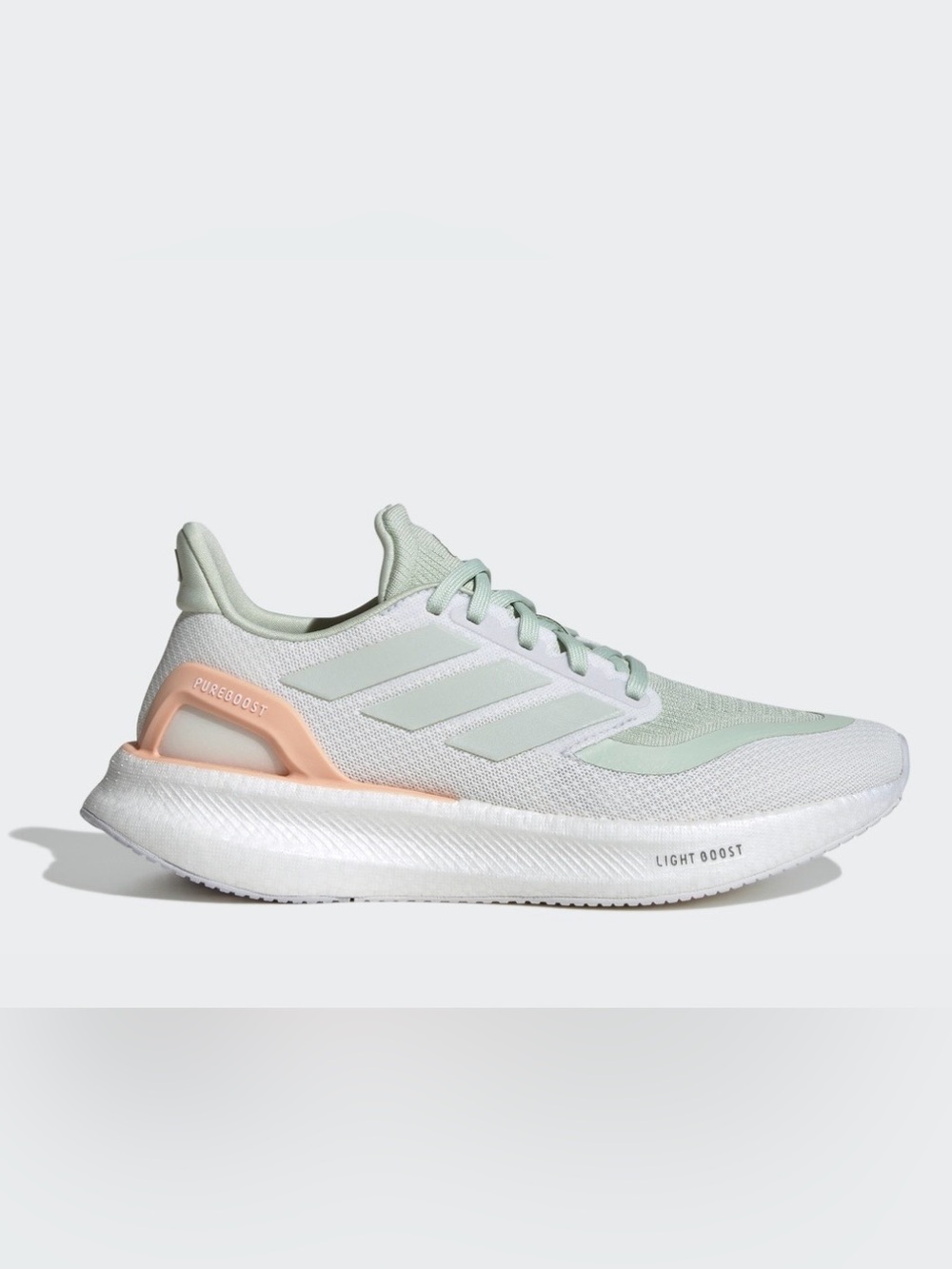 Adidas Pureboost 5 Women’s 8.5 Linen Green Powder Coral Running Shoes JH6451
